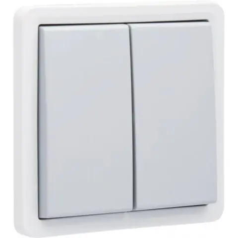 2x Niko 700-31500 Spritzwassergeschützter Zweikreisschalter Kostenloser Versand