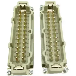 2 x Harting Han 24E-M-s Stifteinsatz Kontakteinsatz Bestseller