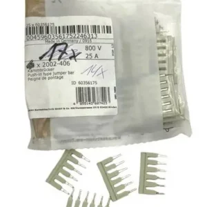 18x Wago 2002-406 Hellgrau 6-fach Steckbrücke Neue Ware