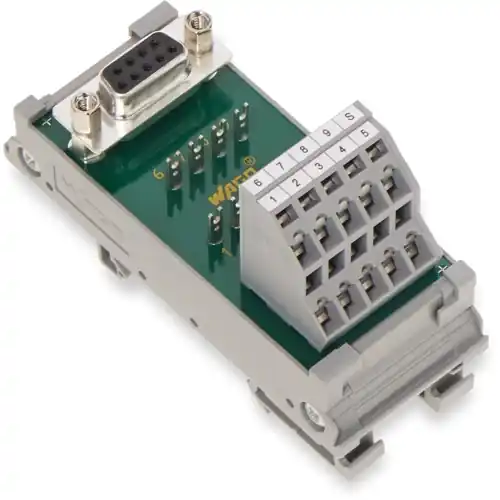 Übergabe-Baustein, 9-polig, 2 A, 50 V, 289-725 Günstig