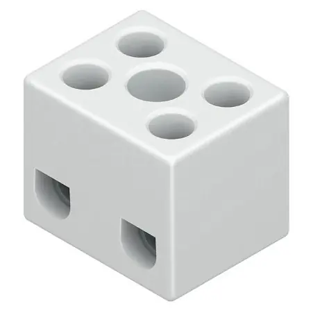 Sichere Zahlung Anschlussklemme, 3-polig, 2,5 mm², weiß, Schraubanschluss, 128.G