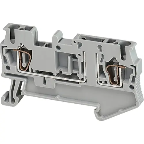 Schneller Versand Trennklemmenblock, 2-polig, 0,8-4,0 mm², Klemmstellen: 2, grau, Federzuganschluss, 20 A, NSYTRR22TB