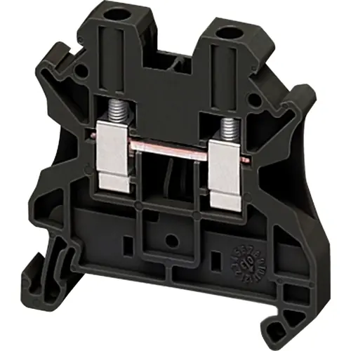 Klemmenleiste, 2-polig, 0,2-4,0 mm², Klemmstellen: 2, schwarz, Schraubanschluss, 32 A, NSYTRV42BK Knallerangebot