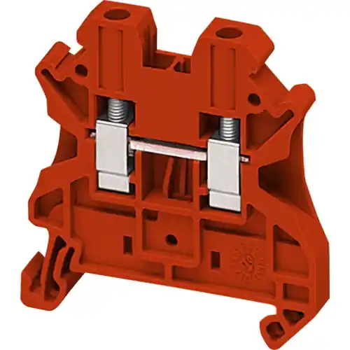 Klemmenleiste, 2-polig, 0,2-4,0 mm², Klemmstellen: 2, rot, Schraubanschluss, 32 A, NSYTRV42RD Meistverkauft