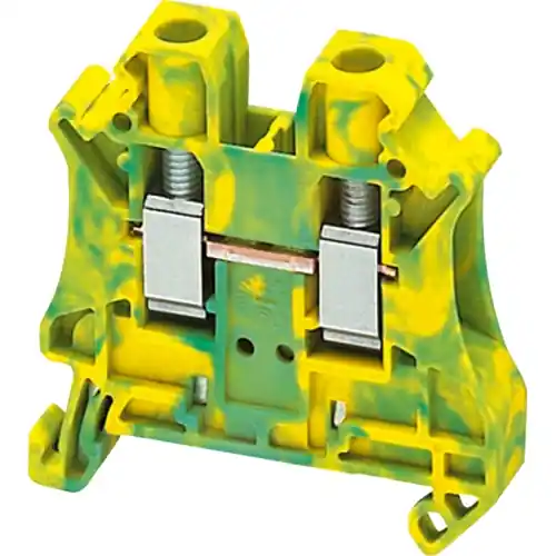Jetzt Kaufen Erdungsklemme, 2-polig, 0,2-6,0 mm², Klemmstellen: 2, grün/gelb, Schraubanschluss, NSYTRV62PE