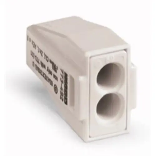 Top-Angebot Verbindungsdosenklemme, 2-polig, 0,75-2,5 mm², Klemmstellen: 2, hellgrau, Push-in Drahtanschluss, 24 A, 773-492