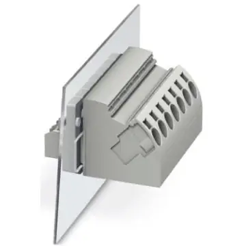 Durchführungsklemme, 1-polig, 0,2-4,0 mm², Klemmstellen: 2, grau, Push-in Federanschluss, 18 A, 3056941 Rabatt