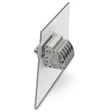 Durchführungsklemme, 1-polig, 1,5-4,0 mm², Klemmstellen: 2, grau, Push-in Federanschluss, 76 A, 1705654 Neu Im Sortiment