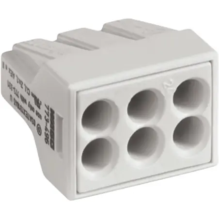 Kabelverbinder, 6-polig, 2,5 mm², Klemmstellen: 6, grau, Push-in Drahtanschluss, 24 A, 773-496 Beliebt