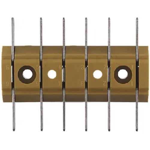 Klemmenleiste, 6-polig, 2,5 mm², Klemmstellen: 4, gelb, Lötanschluss, 6 A, 0479720000 Solange Der Vorrat Reicht