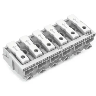Netzanschlussklemme, 6-polig, 0,5-2,5 mm², Klemmstellen: 30, weiß, Push-in Drahtanschluss, 24 A, 294-4006 Aktuell