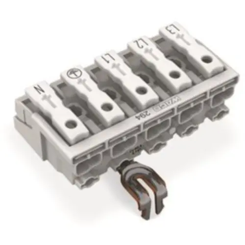 Netzanschlussklemme, 5-polig, 0,5-2,5 mm², Klemmstellen: 25, weiß, Push-in Drahtanschluss, 24 A, 294-4215 Meistverkauft