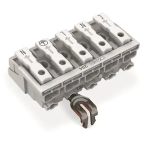 Netzanschlussklemme, 5-polig, 0,5-2,5 mm², Klemmstellen: 25, weiß, Push-in Drahtanschluss, 24 A, 294-4225 Top-Angebot