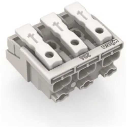 Netzanschlussklemme, 3-polig, 0,5-2,5 mm², Klemmstellen: 15, weiß, Push-in Drahtanschluss, 24 A, 294-5003 Expressversand