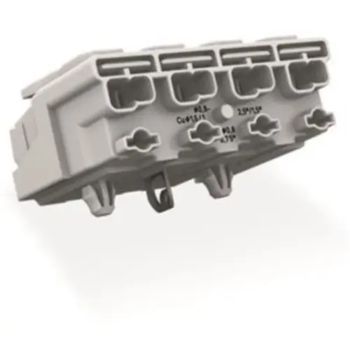 Neu Netzanschlussklemme, 4-polig, 0,5-2,5 mm², Klemmstellen: 20, weiß, Push-in Drahtanschluss, 24 A, 294-5114