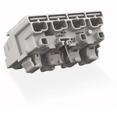 Preisknaller Netzanschlussklemme, 4-polig, 0,5-2,5 mm², Klemmstellen: 4, weiß, Push-in Drahtanschluss, 24 A, 294-8124