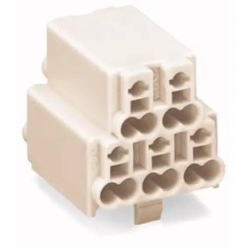 Preisknaller Blockklemme, 5-polig, 2,5 mm², Klemmstellen: 20, weiß, Push-in Drahtanschluss, 26 A, 272-122