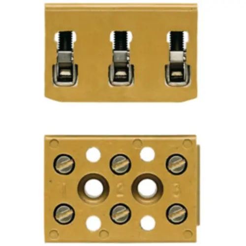 Direkt Vom Hersteller Klemmenleiste, 3-polig, 4,0 mm², Klemmstellen: 6, gelb, Schraubanschluss, 32 A, 7906060000