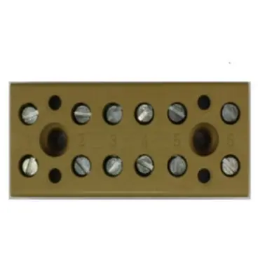 Saisonangebot Klemmenleiste, 6-polig, 0,5-4,0 mm², Klemmstellen: 12, gelb, Schraubanschluss, 32 A, 7906090000