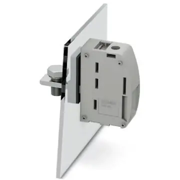 Durchführungsklemme, 1-polig, 25-95 mm², Klemmstellen: 2, grau, Schraubanschluss, 232 A, 1713242 Sonderaktion