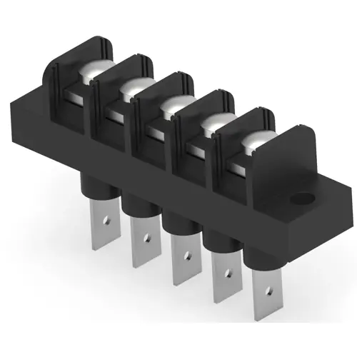 Meistverkauft Anschlussklemme, 5-polig, 0,3-3,0 mm², schwarz, Schnellanschluss, 20 A, 5-1437665-4