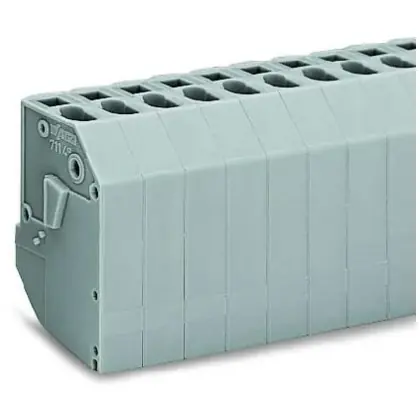 Transformator-Klemmenblock, 3-polig, gerade, 25 A, 800 V, Federkraftanschluss, 711-183 Neue Ware