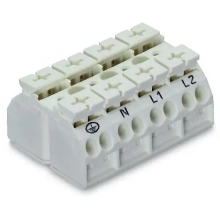 Gratis Versand 4-Leiter-Geräteanschlusskl. Ex e II, 4-polig, RM 12 mm, 0,5-4,0 mm², AWG 20-12, 28 A, 440 V, Push-in, 862-1604/999-950