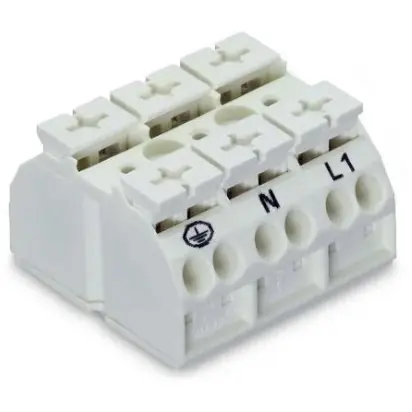 4-Leiter-Geräteanschlussklemme, 3-polig, RM 12 mm, 0,5-4,0 mm², AWG 20-12, 32 A, 500 V, Push-in, 862-1693 Neu