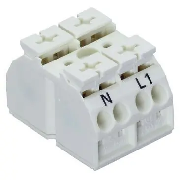 4-Leiter-Geräteanschlussklemme, 2-polig, RM 12 mm, 0,5-4,0 mm², AWG 20-12, 32 A, 500 V, Push-in, 862-2662 Versand Am Gleichen Tag