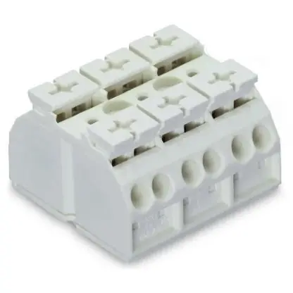 Bestpreis 4-Leiter-Geräteanschlussklemme, 3-polig, RM 12 mm, 0,5-4,0 mm², AWG 20-12, 32 A, 500 V, Push-in, 862-603