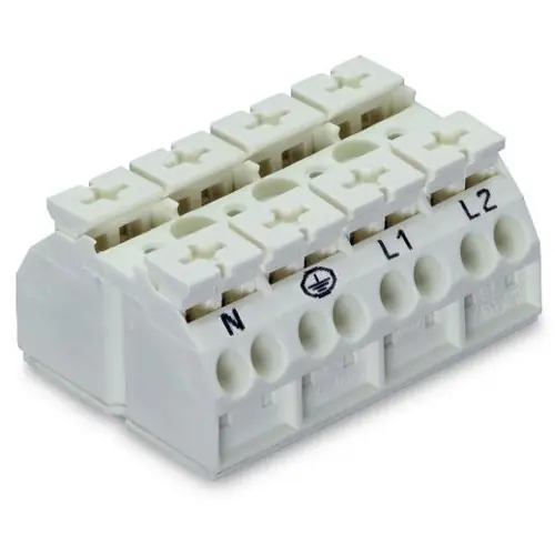 4-Leiter-Geräteanschlussklemme, 4-polig, RM 12 mm, 0,5-4,0 mm², AWG 20-12, 32 A, 500 V, Push-in, 862-8604 Markenware