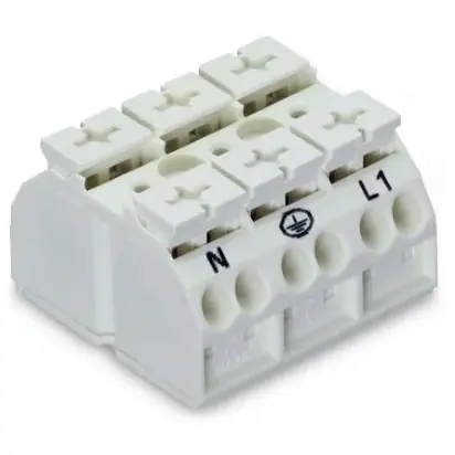 4-Leiter-Geräteanschlussklemme, 3-polig, RM 12 mm, 0,5-4,0 mm², AWG 20-12, 32 A, 500 V, Push-in, 862-8633 Heißes Angebot