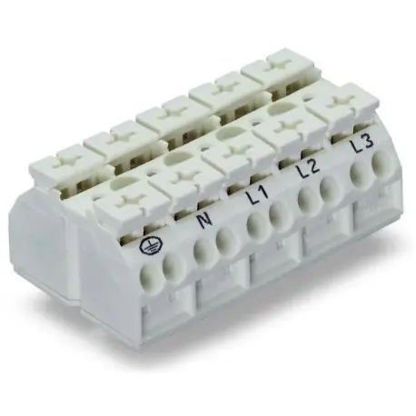 Kostenfreie Lieferung 4-Leiter-Geräteanschlussklemme, 5-polig, RM 12 mm, 0,5-4,0 mm², AWG 20-12, 32 A, 500 V, Push-in, 862-9615