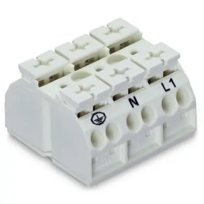 Markenware 4-Leiter-Geräteanschlussklemme, 3-polig, RM 12 mm, 0,5-4,0 mm², AWG 20-12, 32 A, 500 V, Push-in, 862-9633