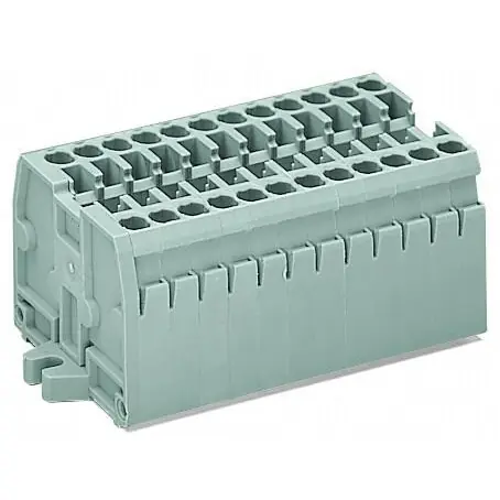 Klemmenleiste Kompaktblock, 12-polig, RM 5 mm, 0,08-2,5 mm², AWG 28-12, 24 A, 500 V, Federkraftanschluss, 869-242 Highlight