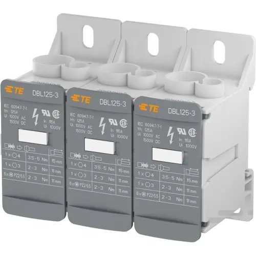 Anschlussblock, 3-polig, 10-35 mm², AWG 8-2, 125 A, 1500 V, Schraubanschluss, 1SNL312530R0000 Direktkauf