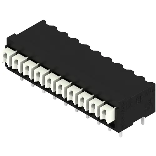 Neue Kollektion Leiterplattenklemme, 10-polig, RM 3.5 mm, 0,13-1,5 mm², 12 A, Federklemmanschluss, schwarz, 1824500000