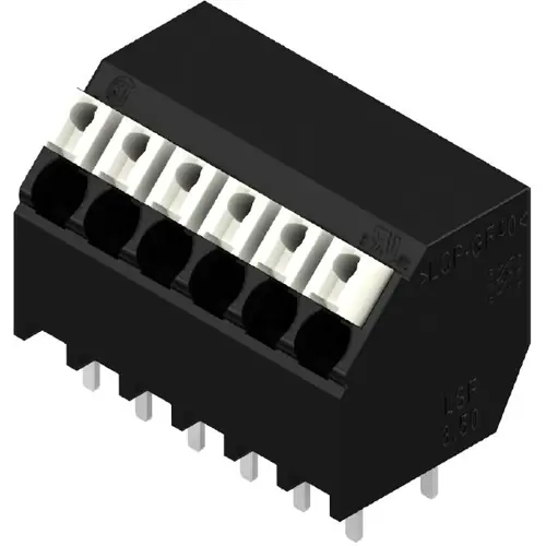 Leiterplattenklemme, 6-polig, RM 3.5 mm, 0,13-1,5 mm², 10 A, Federklemmanschluss, schwarz, 1885690000 Finale Aktion