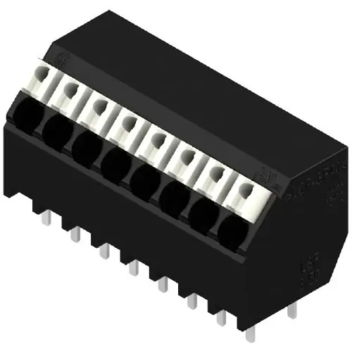 Leiterplattenklemme, 8-polig, RM 3.5 mm, 0,13-1,5 mm², 10 A, Federklemmanschluss, schwarz, 1885710000 Abverkauf