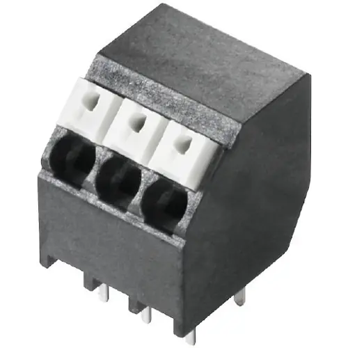 Leiterplattenklemme, 2-polig, RM 3.81 mm, 0,13-1,5 mm², 10 A, Federklemmanschluss, schwarz, 1885880000 Preisreduziert