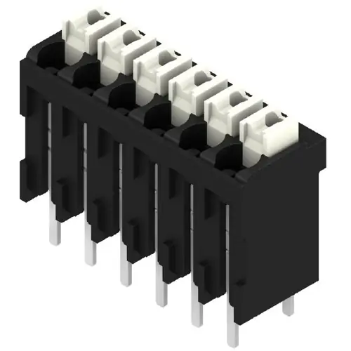 Leiterplattenklemme, 6-polig, RM 3.5 mm, 1,5 mm², 10 A, Federklemmanschluss, schwarz, 1825680000 Geprüft