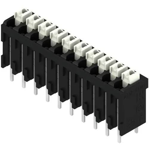 Jetzt Bestellen Leiterplattenklemme, 10-polig, RM 3.81 mm, 0,13-1,5 mm², 12 A, Federklemmanschluss, schwarz, 1825880000