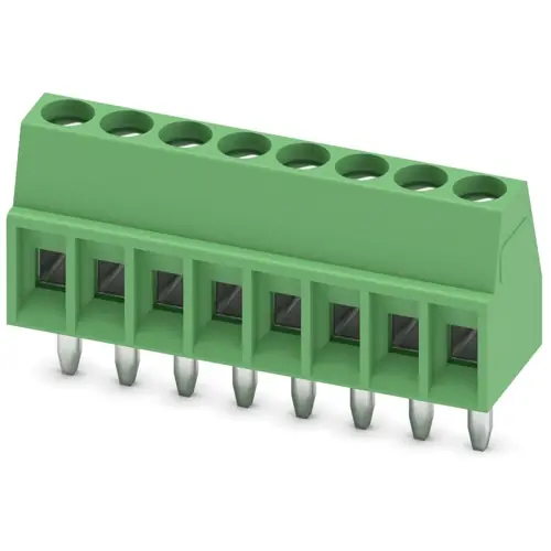 Leiterplattenklemme, 8-polig, RM 2.54 mm, 0,14-0,5 mm², 6 A, Schraubanschluss, grün, 1725711 Zertifiziert