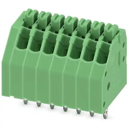 Expressversand Leiterplattenklemme, 7-polig, RM 2.5 mm, 0,14-0,5 mm², 2 A, Federklemmanschluss, grün, 1989793