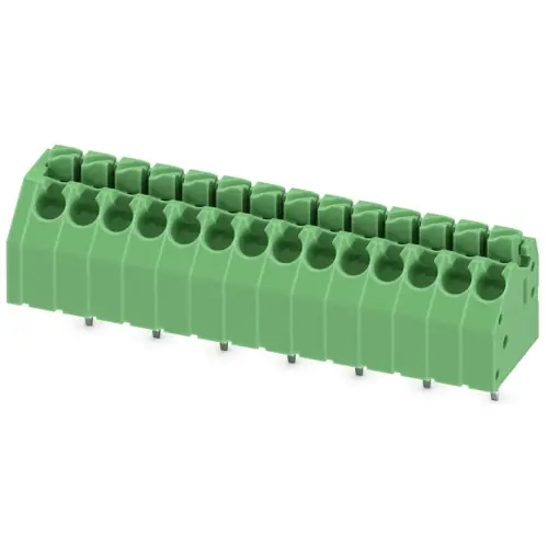 Leiterplattenklemme, 14-polig, RM 3.5 mm, 0,2-1,5 mm², 8 A, Federklemmanschluss, grün, 1985315 Letzte Chance