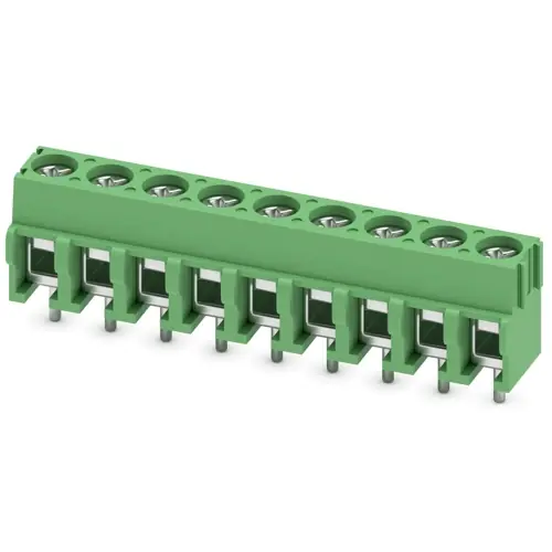 Leiterplattenklemme, 9-polig, RM 5 mm, 0,2-2,5 mm², 17.5 A, Schraubanschluss, grün, 1935239 Billig