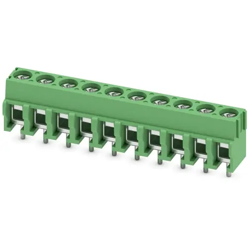 Solange Der Vorrat Reicht Leiterplattenklemme, 10-polig, RM 5 mm, 0,2-2,5 mm², 17.5 A, Schraubanschluss, grün, 1935242