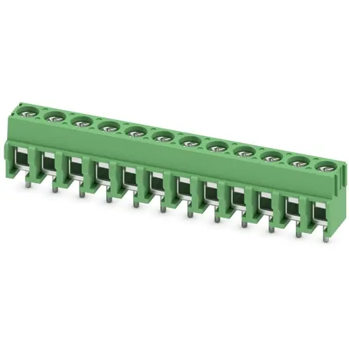 Leiterplattenklemme, 12-polig, RM 5 mm, 0,2-2,5 mm², 17.5 A, Schraubanschluss, grün, 1935268 Top-Angebot