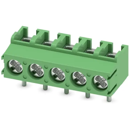 Sonderaktion Leiterplattenklemme, 5-polig, RM 5 mm, 0,2-2,5 mm², 17.5 A, Schraubanschluss, grün, 1935349