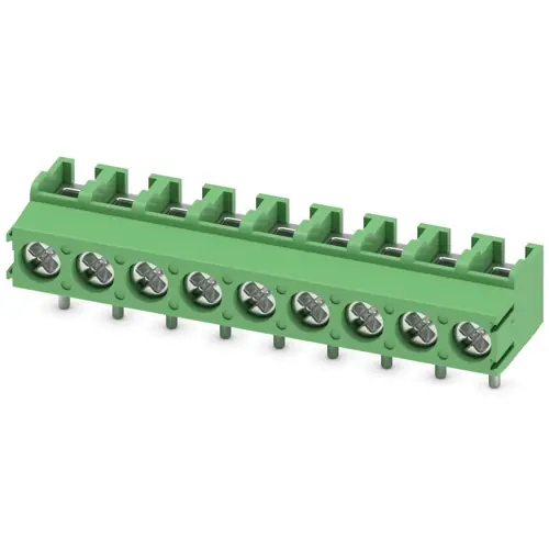 Expressversand Leiterplattenklemme, 9-polig, RM 5 mm, 0,2-2,5 mm², 17.5 A, Schraubanschluss, grün, 1935381